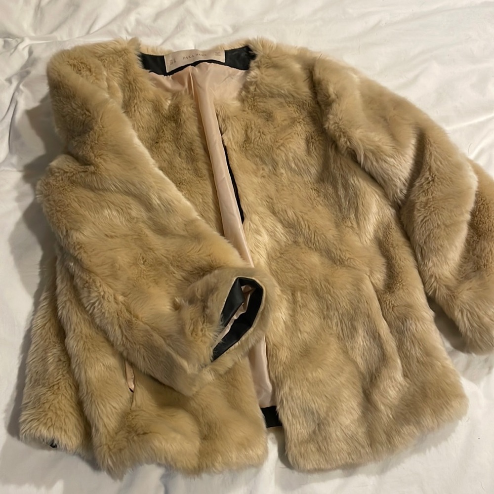 Zara faux fur coat